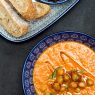 Fenkoli-tomaattikeitto & harissa-kikherneet