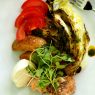 Grillattu chimichurri varhaiskaali ja lohi