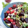 Punajuuri-fenkolisalaatti & vadelmavinegretti